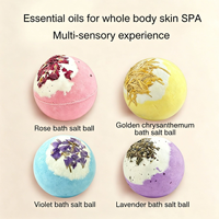 Coffret Cadeau de Bombes de Bain Aromatiques aux Fleurs Séchées Colorées – Relaxation, Sommeil, Nuit Romantique, Effervescences SPA pour la Maison et les Voyages – Cadeau pour Femmes et Hommes – OEM
