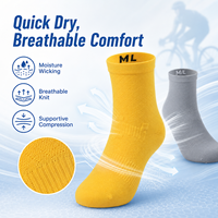 Chaussettes de cyclisme personnalisées en nylon pour hommes et femmes, respirantes, élastiques, à compression, pour le vélo de route, sports OEM