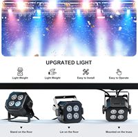 Projecteurs LED Par RGBW miniatures PKnight, 8W, avec cordon, étanches IP65, à montage au sol, DMX512, activés par le son, 8 canaux, lot de 2, dimmables, ABS, multi-prises