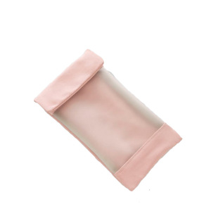 Semi-transparent frosted pencil case, artsy and fresh <b>canvas</b> and PVC patchwork pencil <b>box</b>, exam stationery bag, pencil case - Product Image 5