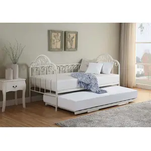 High Quality Metal Frame Home Furniture Girls Daybed Indoor with Trundle