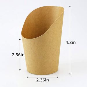 ถ้วยกระดาษแบบใช้ครั้งเดียวทิ้งรักษ์โลกสำหรับใส่เฟรนช์ฟรายส์ - Product Image 2