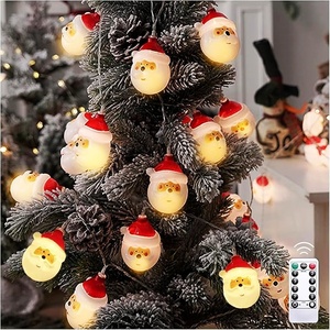 Guirlandes lumineuses LED de Noël, personnages Père Noël et bonhomme de neige, blanc chaud, décoration intérieure, IP44, 2700K, décorations suspendues festives - Product Image 5