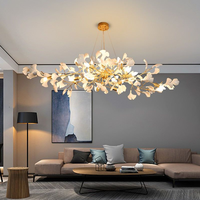 Lustre personnalisé en céramique, lustre en métal et céramique, adapté aux salons, villas et projets hôteliers
