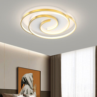 Plafonnier LED moderne minimaliste en fer, style luxe léger, télécommande, indice de fidélité des couleurs élevé 90, couvercle en acrylique pour salon, restaurant