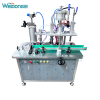 Machine de remplissage d'aérosols pneumatique semi-automatique Hongle 4 en 1 avec tête de remplissage à économie d'énergie