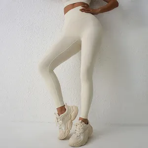 Custom Logo Buttery Soft High Waisted Yoga Leggings Women Tight Pants For Athletic Running Leggings