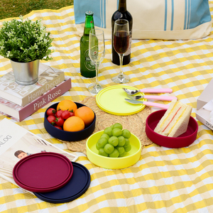 Assiette en silicone sans BPA pour enfants, anti-déversement, avec ventouse, vaisselle de qualité alimentaire pour bébés et tout-petits - Product Image 3