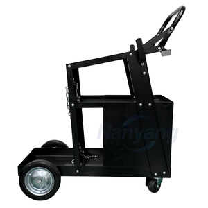 Chariot de soudage en acier à 4 tiroirs, 2 chaînes en zinc, chariot de soudeur MIG universel à roulettes, roues de 7 pouces - Product Image 5