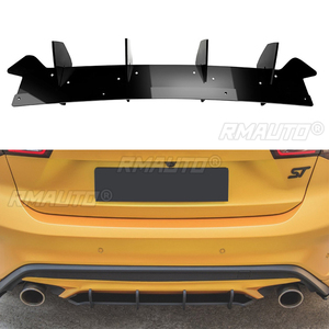 Diffuseur de pare-chocs arrière noir, séparateurs latéraux arrière, lèvre de spoiler, protection de pare-chocs arrière pour Ford Focus ST MK4 2018 2019 2020 2021 - Product Image 1
