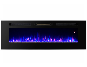 <span class=keywords><strong>Chimenea</strong></span> Eléctrica de Acero de 60" Súper Grande con Llama <span class=keywords><strong>Decorativa</strong></span>, Empotrada y de Pared, en Venta - Product Image 2