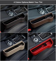 Nouveau luxe en cuir PU siège de voiture côté Gap Filler support de stockage téléphone porte-gobelet boîte de rangement organisateur de voiture