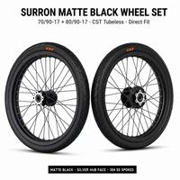 Roues Supermoto Sur-Ron Light Bee X LBX 17 pouces en aluminium CNC chromé argenté 70/90-17 90/80-17 Avant/Arrière pour moto électrique tout-terrain Neuves