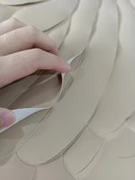 Panneaux muraux en cuir gris blanc Zhenling pour la décoration murale de la maison