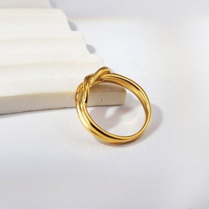 Anillos Minimalistas de Acero Inoxidable Mate con Baño de Oro de 18k para Mujer, Moda 2023 - Product Image 5