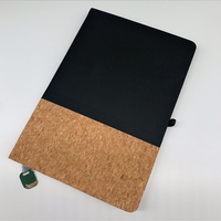 Ensemble cadeau de carnet de notes d'affaires de luxe personnalisé A5 avec couverture en bambou et en cuir PU pour la remise des diplômes ou Noël