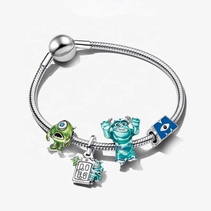 Abalorio Original <span class=keywords><strong>de</strong></span> <span class=keywords><strong>Plata</strong></span> 925 <span class=keywords><strong>de</strong></span> Tailandia, con Diseño <span class=keywords><strong>de</strong></span> Pixar Monsters Inc. y Buzz Lightyear, Compatible con Pulseras <span class=keywords><strong>Pandora</strong></span>, Joyería <span class=keywords><strong>para</strong></span> Niños - Product Image 2