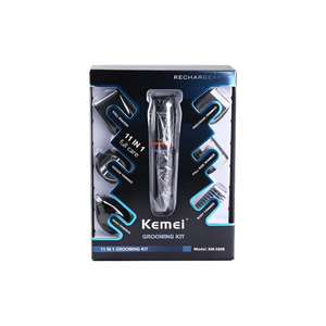 <span class=keywords><strong>Kemei</strong></span> KM-5898 Kit de toilettage 11 en 1 pour salon de coiffure Ensemble de tondeuse à cheveux lavable et rechargeable pour hommes Vente en gros - Product Image 5