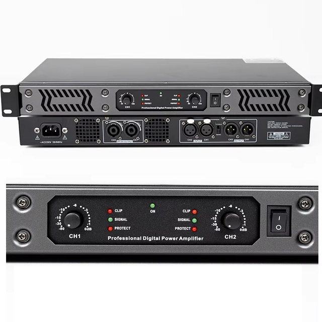 Professional Sound System Audio Equipment Class D Professional Audio Amplifier 2 Channel Power Amplifier