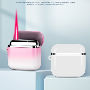 Hot Bán Biểu Tượng Tùy Chỉnh Ngọn Lửa Màu Đỏ Windproof Nhẹ Hơn Hình Dạng Tai Nghe Kim Loại <span class=keywords><strong>Torch</strong></span> Cho Quà Tặng Doanh Nghiệp - Product Image 5