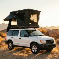 Tente de toit rigide en aluminium en forme de Z pour 4 personnes Lloydberg Family avec matelas en mousse à mémoire de forme, tente de toit imperméable pour SUV