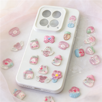 Autocollants 3D en cristal rigide effet bulle, en relief, auto-adhésifs, imperméables, Kawaii, pour coque de téléphone DIY