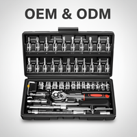 Kit d'outils intégrés en acier au carbone pour clés à douilles métriques, vente en gros OEM/ODM, outils à main pour l'automobile et la maison