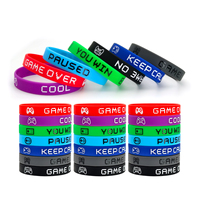 Pulseras de silicona Pulseras de moda con temática de juegos para videojuegos Pulseras de goma para fiestas para promociones de juegos