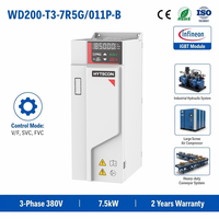 Variateur de fréquence industriel HYTECON 7,5KW 11KW VFD triphasé 380V 50/60Hz, variateur de fréquence robuste à commande vectorielle avec frein intégré