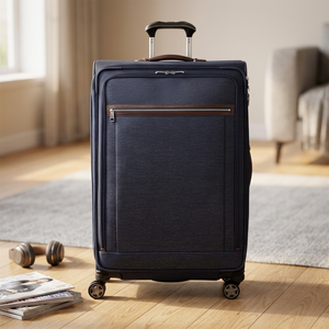Valise souple extensible <span class=keywords><strong>Travelpro</strong></span> Platinum Elite à roulettes pivotantes, fermeture éclair en nylon, bleu marine véritable à carreaux - Grande taille 29 pouces - Product Image 6