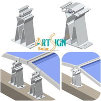 Supports de montage de panneaux solaires ARTSIGN East-West, systèmes de montage de panneaux solaires sur toit en aluminium