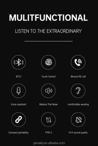 หูฟังบลูทูธไร้สายแบบสปอร์ต TWS รุ่นมินิ 5.4 พร้อมไมโครโฟนตัดเสียงรบกวน - Product Image 5