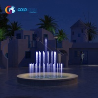 Fontaine d'eau Miniature pour piscine, diamètre de 1,5 m, 1 pièce, bon marché, motif musique et danse, sans système de son