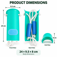 Aide à enfiler les chaussettes réglable en plastique avec poignées souples en EVA pour personnes âgées, handicapées, enceintes, patients souffrant de blessures à la hanche/dos, usage domestique