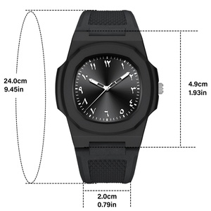 Montre à quartz pour étudiants, montre de sport d'extérieur, montre pour homme, bracelet en silicone, étanche, logo personnalisé, vente en gros - Product Image 5