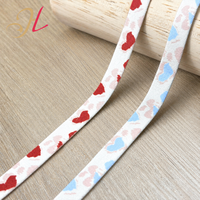 Bande élastique en polyamide douce à motif cœur de 11 mm, jacquard, pour soutien-gorge, lingerie, sous-vêtements, vêtements