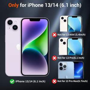 Coque de téléphone magnétique pour iPhone 13 14, compatible, noire, protection intégrale - Product Image 3