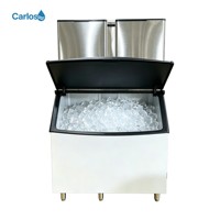 Machine à glaçons à deux têtes de production, refroidie par eau, pour la production de glaçons en vrac pour les complexes hôteliers et les grands KTV