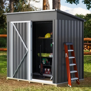 Caseta de Almacenamiento Moderna de Acero para Exteriores con Puerta con Cerradura para Jardín - Product Image 2