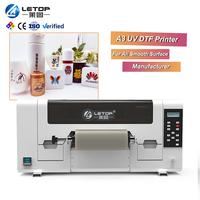 Imprimante UV LETOP, machine d'impression jet d'encre 30CM, imprimante DTF, petite taille A3, imprimante UV DTF à rouleaux, imprimante d'autocollants
