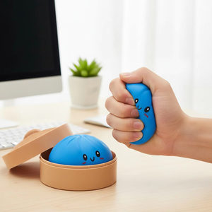 Juguete de simulación Baozi, juguete blando de peluche de pan al vapor, de rebote lento, para descompresión y alivio del estrés, regalos - Product Image 3