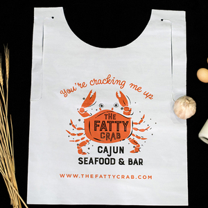 Baberos Desechables de Plástico Personalizados para Adultos con Diseño de Langosta, Cangrejo, Hamburguesa, Pizza y Mariscos para Restaurantes - Product Image 2
