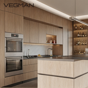 Armadi da <span class=keywords><strong>cucina</strong></span> con finitura in melamina opaco di lusso moderno per la casa e la <span class=keywords><strong>cucina</strong></span> in stile appartamento individuali - Product Image 3