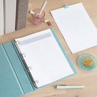 Carnet de Notes en Cuir Vegan PVC Pu, Classeur à Six Trois, 6 3, Classeurs à Anneaux, Rechargeable A4