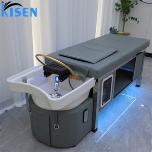 Kisen Mobilier de Salon de Luxe : Lit de Lavage et de Massage Capillaire, Table de Spa Capillaire Personnalisée, Lit de Traitement Capillaire Japonais avec Lumière LED et Fonction Hydraulique - Product Image 4