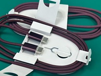 Kabel Data Braided Dual-Type-C Pengisian Cepat 60W Burgundy Red PD untuk 18 Ponsel, Transfer Data, Pengisian Flash Arus Tinggi