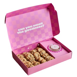 Caja plegable amarilla personalizada apta para alimentos impresión resistente OEM diseño <span class=keywords><strong>de</strong></span> caja <span class=keywords><strong>de</strong></span> regalo para galletas café pr - Product Image 1