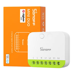 Interruptor Inteligente Zigbee SONOFF MINI-ZB2GS MINI <span class=keywords><strong>DUO</strong></span> de 2 Canales, Control de Carga Dual, Compatibilidad con Zigbee 3.0, Señal Compatible con Múltiples Hubs Zigbee - Product Image 1