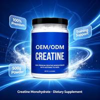 Créatine monohydrate pure en poudre OEM ODM Marque privée Végétalien Sport Gym Musculation Supplément de créatine
