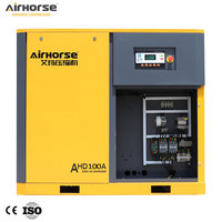 Compresseur d'air à vis industriel à roulement de haute qualité Air Horse 350-400 CFM 75/100HP Moteur refroidi par air Stationnaire Haute capacité